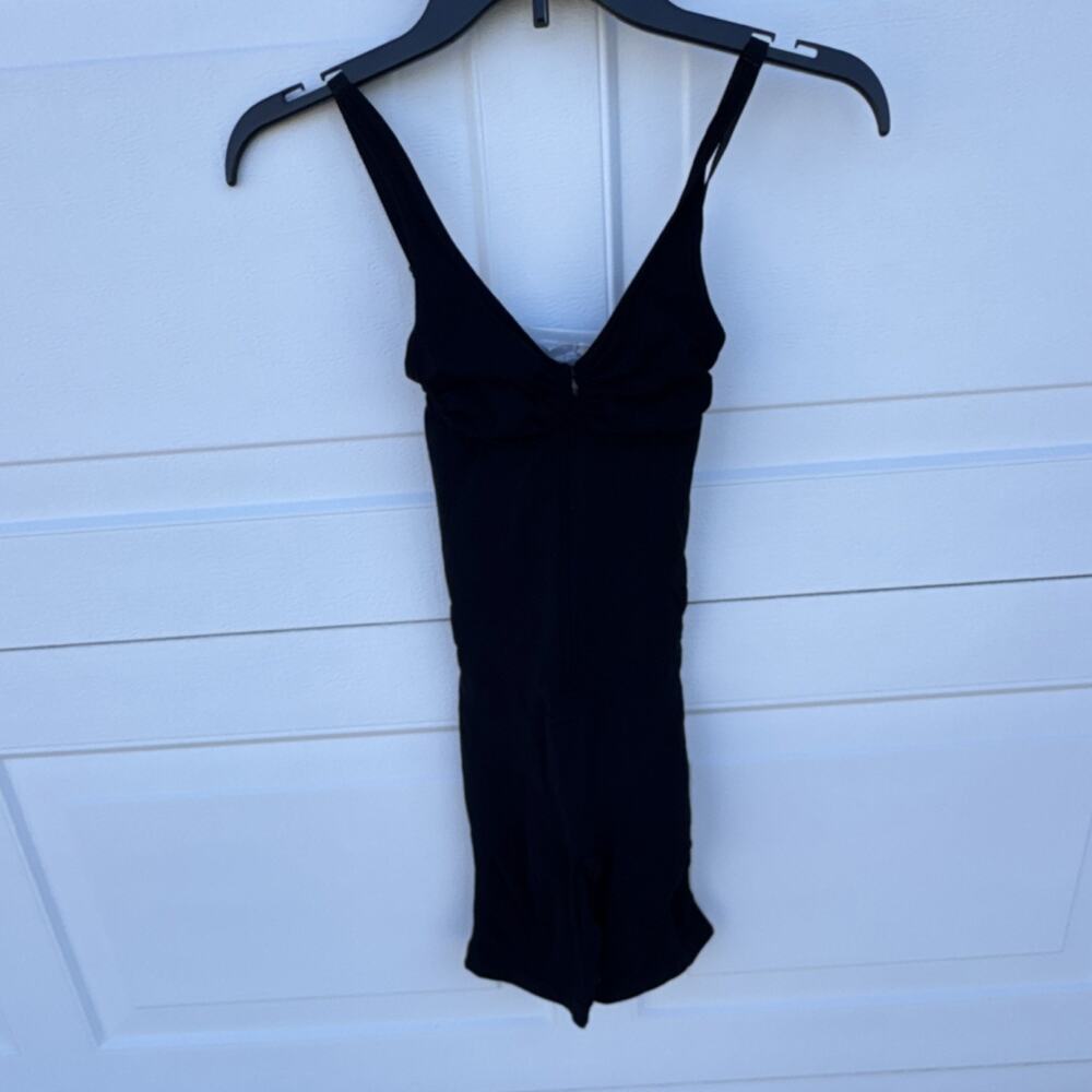 Women's One Piece Shapewear Black S/M Wireless Stretch Nylon Spandex B21014